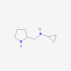 molecular formula C8H16N2 B059664 N-(吡咯烷-2-基甲基)环丙胺 CAS No. 1226215-03-7