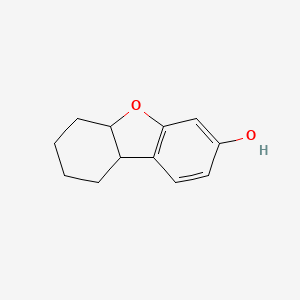 molecular formula C12H14O2 B596644 3-Dibenzofuranol, 5a,6,7,8,9,9a-hexahydro- CAS No. 104433-92-3