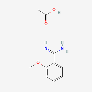 molecular formula C10H14N2O3 B596647 2-Methoxybenzimidamide acetate CAS No. 184778-39-0
