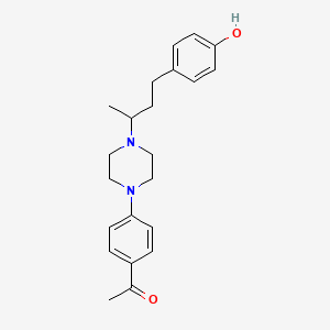 molecular formula C22H28N2O2 B5966504 1-[4-[4-[4-(4-Hydroxyphenyl)butan-2-yl]piperazin-1-yl]phenyl]ethanone 
