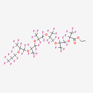 molecular formula C23H5F41O8 B596651 Ethyl perfluoro-2,5,8,11,14,17-hexamethyl-3,6,9,12,15,18-hexaoxaeicosanoate CAS No. 121368-60-3