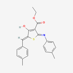 molecular formula C22H21NO3S B5966511 ETHYL (5Z)-2-[(4-METHYLPHENYL)AMINO]-5-[(4-METHYLPHENYL)METHYLIDENE]-4-OXO-4,5-DIHYDROTHIOPHENE-3-CARBOXYLATE 