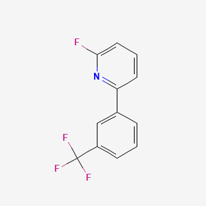 molecular formula C12H7F4N B596659 2-Fluoro-6-(3-(trifluoromethyl)phenyl)pyridine CAS No. 180606-19-3