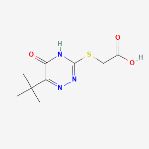 molecular formula C9H13N3O3S B596666 [(6-tert-Butyl-5-oxo-2,5-dihydro-1,2,4-triazin-3-yl)sulfanyl]acetic acid CAS No. 114960-69-9