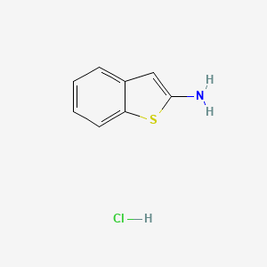 molecular formula C8H8ClNS B596668 Benzo[b]thiophen-2-amine hydrochloride CAS No. 13584-65-1