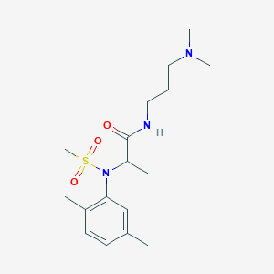 molecular formula C17H29N3O3S B5966696 N-[3-(dimethylamino)propyl]-N~2~-(2,5-dimethylphenyl)-N~2~-(methylsulfonyl)alaninamide 