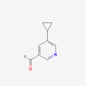 molecular formula C9H9NO B596672 5-Cyclopropylnicotinaldehyde CAS No. 1211589-30-8