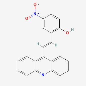 molecular formula C21H14N2O3 B5966729 2-[(E)-2-acridin-9-ylethenyl]-4-nitrophenol 