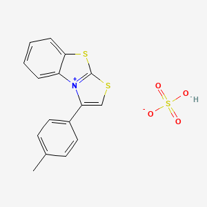 molecular formula C16H13NO4S3 B5966944 Hydrogen sulfate;1-(4-methylphenyl)-[1,3]thiazolo[2,3-b][1,3]benzothiazol-9-ium 