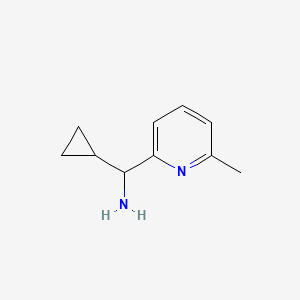 molecular formula C10H14N2 B596698 1-Cyclopropyl-1-(6-methyl-2-pyridinyl)methanamine CAS No. 1211162-77-4