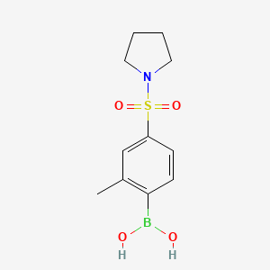 molecular formula C11H16BNO4S B596704 2-甲基-4-(吡咯烷-1-磺酰基)苯硼酸 CAS No. 1217501-51-3