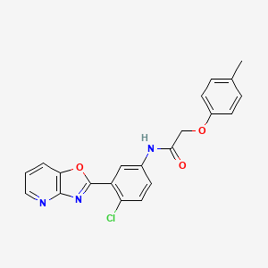 molecular formula C21H16ClN3O3 B5967057 N-(4-Chloro-3-{[1,3]oxazolo[4,5-B]pyridin-2-YL}phenyl)-2-(4-methylphenoxy)acetamide 