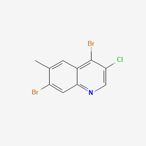 molecular formula C10H6Br2ClN B596707 4,7-Dibromo-3-chloro-6-methylquinoline CAS No. 1211644-44-8