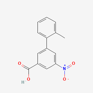 molecular formula C14H11NO4 B596708 3-(2-甲基苯基)-5-硝基苯甲酸 CAS No. 1261952-79-7