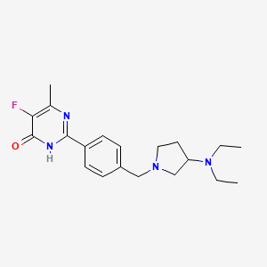molecular formula C20H27FN4O B5967091 2-[4-[[3-(diethylamino)pyrrolidin-1-yl]methyl]phenyl]-5-fluoro-4-methyl-1H-pyrimidin-6-one 