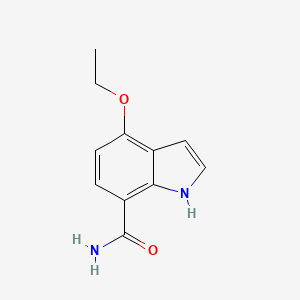 molecular formula C11H12N2O2 B596717 4-乙氧基-1H-吲哚-7-甲酰胺 CAS No. 1253792-52-7