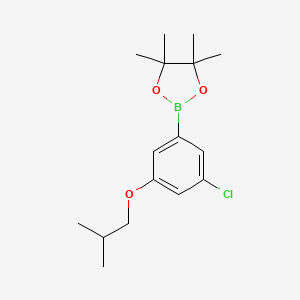 molecular formula C16H24BClO3 B596722 2-(3-氯-5-异丁氧基苯基)-4,4,5,5-四甲基-1,3,2-二氧杂硼环 CAS No. 1218789-43-5