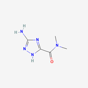 molecular formula C5H9N5O B596725 3-Amino-N,N-dimethyl-1H-1,2,4-triazole-5-carboxamide CAS No. 1228552-93-9