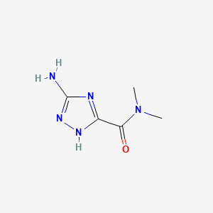 molecular formula C5H9N5O B596725 5-amino-N,N-dimethyl-1H-1,2,4-triazole-3-carboxamide CAS No. 1228552-93-9