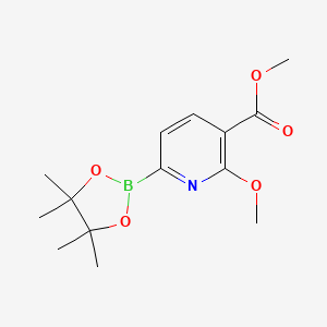 Methyl 2-methoxy-6-(4,4,5,5-tetramethyl-1,3,2-dioxaborolan-2-yl)nicotinate