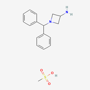 molecular formula C17H22N2O3S B596742 3-Amino-1-benzhydryl-azetidine mesylate CAS No. 1373253-26-9