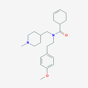 molecular formula C23H34N2O2 B5967517 N-[2-(4-methoxyphenyl)ethyl]-N-[(1-methyl-4-piperidinyl)methyl]-3-cyclohexene-1-carboxamide 