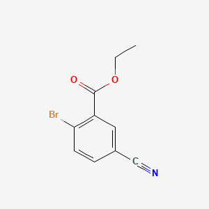 molecular formula C10H8BrNO2 B596762 Ethyl 2-bromo-5-cyanobenzoate CAS No. 1261585-44-7
