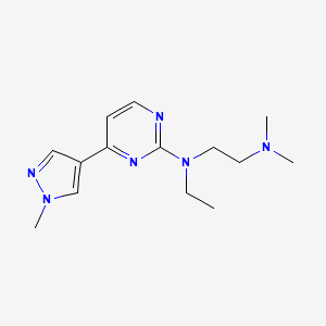 molecular formula C14H22N6 B5967624 N'-ethyl-N,N-dimethyl-N'-[4-(1-methylpyrazol-4-yl)pyrimidin-2-yl]ethane-1,2-diamine 