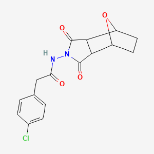 molecular formula C16H15ClN2O4 B5967653 2-(4-chlorophenyl)-N-(1,3-dioxooctahydro-2H-4,7-epoxyisoindol-2-yl)acetamide 