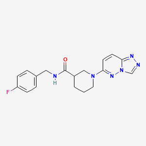 molecular formula C18H19FN6O B5967658 N-(4-fluorobenzyl)-1-([1,2,4]triazolo[4,3-b]pyridazin-6-yl)piperidine-3-carboxamide 