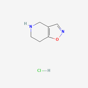 molecular formula C6H9ClN2O B596768 4,5,6,7-Tetrahydroisoxazolo[4,5-c]pyridine hydrochloride CAS No. 157327-53-2