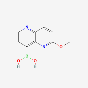 molecular formula C9H9BN2O3 B596776 (6-Methoxy-1,5-naphthyridin-4-yl)boronic acid CAS No. 1257640-81-5