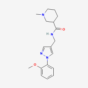 molecular formula C18H24N4O2 B5967761 N-[[1-(2-methoxyphenyl)pyrazol-4-yl]methyl]-1-methylpiperidine-3-carboxamide 