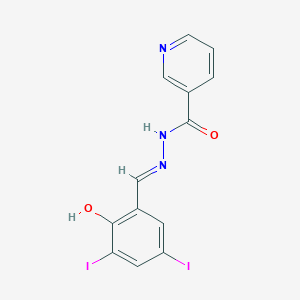 molecular formula C13H9I2N3O2 B5967827 N'-[(E)-(2-hydroxy-3,5-diiodophenyl)methylidene]pyridine-3-carbohydrazide 