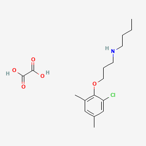 molecular formula C17H26ClNO5 B5967949 N-[3-(2-chloro-4,6-dimethylphenoxy)propyl]butan-1-amine;oxalic acid 