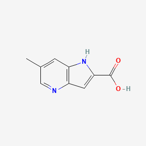 molecular formula C9H8N2O2 B596795 1H-Pyrrolo[3,2-b]pyridine-2-carboxylic acid, 6-methyl- CAS No. 1242427-62-8
