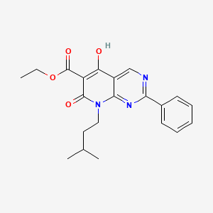 Ethyl 5-hydroxy-8-isopentyl-7-oxo-2-phenyl-7,8-dihydropyrido[2,3-d]pyrimidine-6-carboxylate