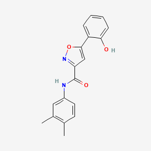 molecular formula C18H16N2O3 B5967983 N-(3,4-dimethylphenyl)-5-(2-hydroxyphenyl)-3-isoxazolecarboxamide 
