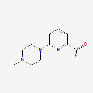 molecular formula C11H15N3O B596812 6-(4-methylpiperazin-1-yl)picolinaldehyde CAS No. 1216691-10-9