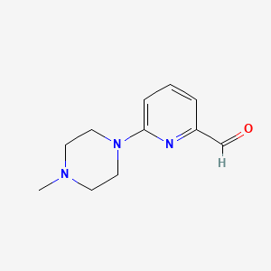 molecular formula C11H15N3O B596812 6-(4-Methylpiperazin-1-yl)pyridine-2-carbaldehyde CAS No. 1216691-10-9