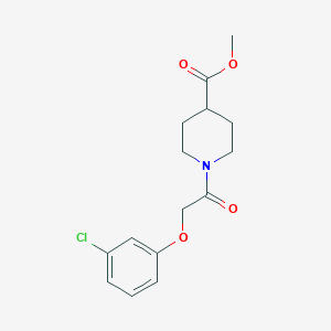 molecular formula C15H18ClNO4 B5968132 methyl 1-[2-(3-chlorophenoxy)acetyl]piperidine-4-carboxylate 