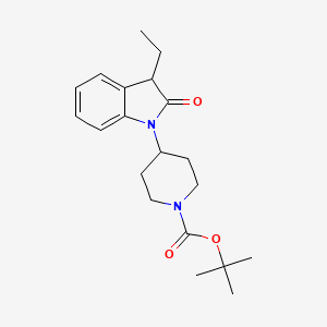 molecular formula C20H28N2O3 B596814 tert-Butyl 4-(3-ethyl-2-oxoindolin-1-yl)piperidine-1-carboxylate CAS No. 1358667-42-1