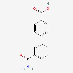 molecular formula C14H11NO3 B596815 4-(3-Aminocarbonylphenyl)benzoic acid CAS No. 199678-18-7