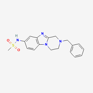 molecular formula C18H20N4O2S B5968150 N-(2-BENZYL-1,2,3,4-TETRAHYDROPYRAZINO[1,2-A][1,3]BENZIMIDAZOL-8-YL)METHANESULFONAMIDE 