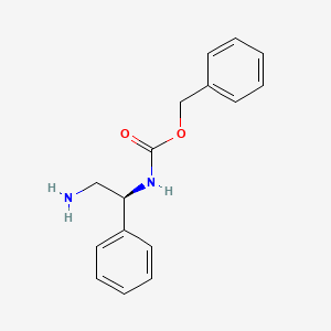 molecular formula C16H18N2O2 B596816 (S)-(2-Amino-1-phenyl-ethyl)-carbamic acid benzyl ester CAS No. 130406-36-9