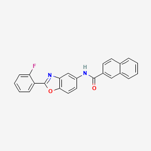 molecular formula C24H15FN2O2 B5968161 N-[2-(2-fluorophenyl)-1,3-benzoxazol-5-yl]naphthalene-2-carboxamide 