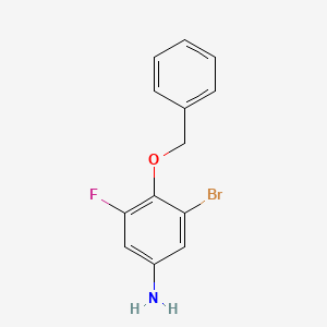 molecular formula C13H11BrFNO B596817 4-(Benzyloxy)-3-bromo-5-fluoroaniline CAS No. 1215206-01-1
