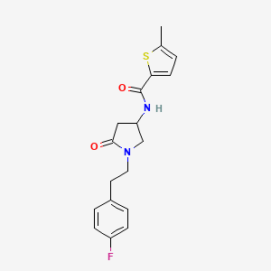 molecular formula C18H19FN2O2S B5968236 N-[1-[2-(4-fluorophenyl)ethyl]-5-oxopyrrolidin-3-yl]-5-methylthiophene-2-carboxamide 