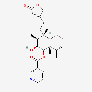 molecular formula C26H33NO5 B596824 Scutebarbatine Z CAS No. 1312716-28-1