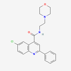 molecular formula C22H22ClN3O2 B5968246 6-chloro-N-[2-(morpholin-4-yl)ethyl]-2-phenylquinoline-4-carboxamide 
